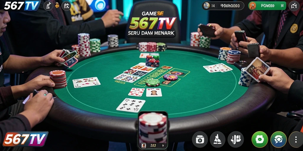 Tampilan gameplay seru 567TV dengan fitur poker lengkap.