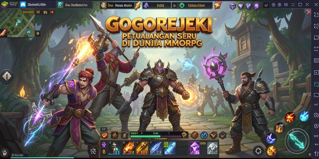 Gameplay seru di GOGOREJEKI yang menunjukkan pertarungan epik.
