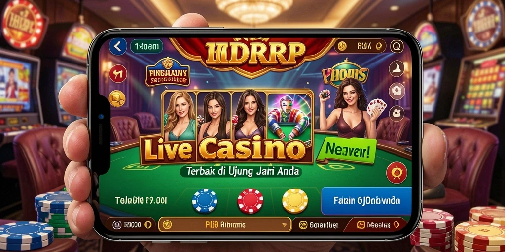 Tampilan gameplay Live Casino yang mendebarkan dan interaktif di IDRRP.