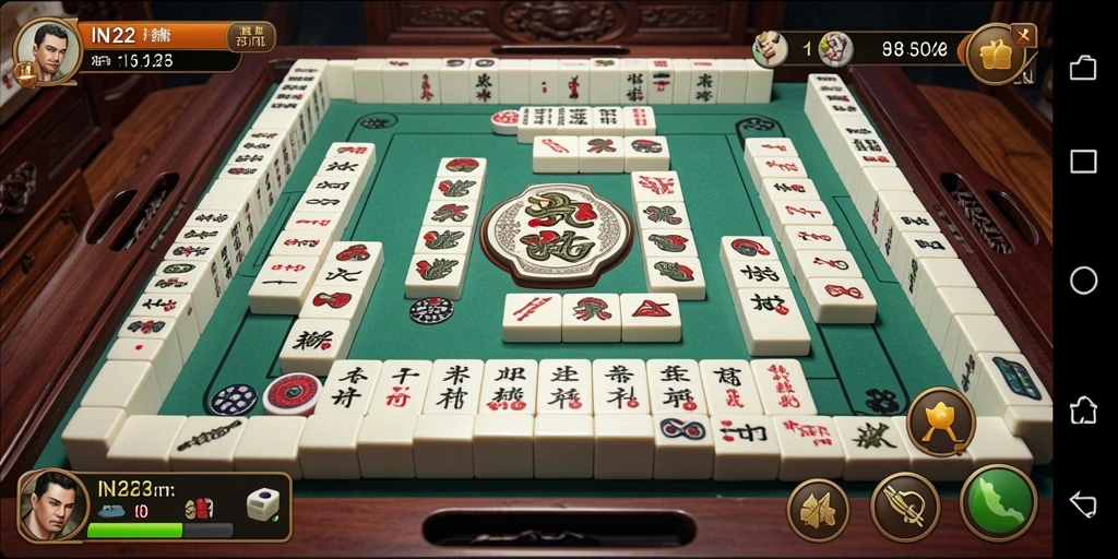 Menampilkan gameplay IN22 Mahjong yang seru dan menarik.