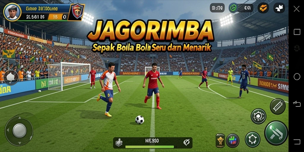 Tangkapan layar menunjukkan aksi permainan sepak bola yang mendebarkan.