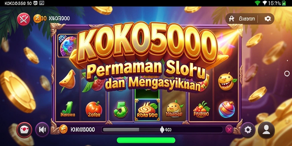 Tampilan gameplay menarik dari KOKO5000 dengan berbagai Slot yang seru.