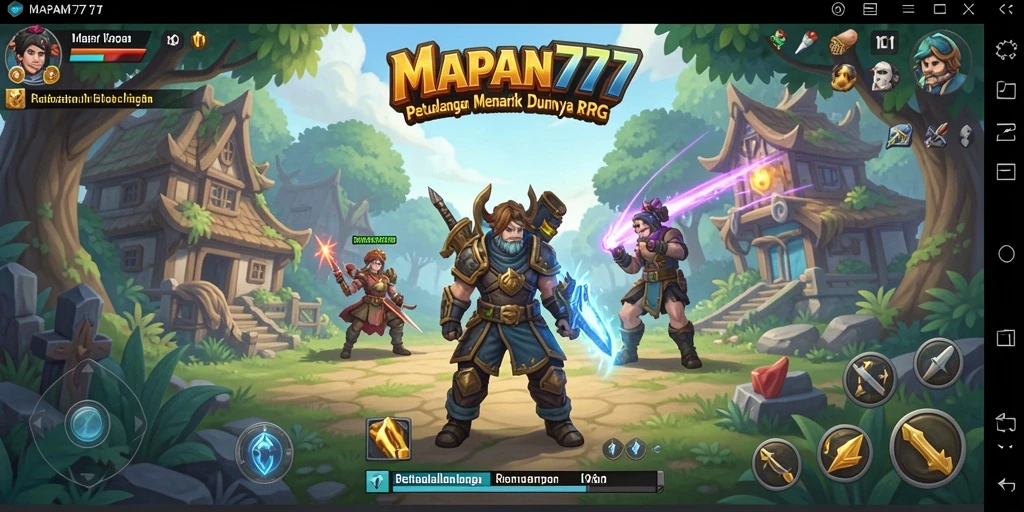 Screenshot gameplay RPG MAPAN777 yang menampilkan momen pertarungan epik.